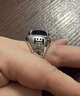 展緣S925銀鑲大顆粒山東天然藍寶石男士戒指12*16mm單面高貴有質(zhì)感 曬單實(shí)拍圖