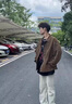 JASONWOOD高端品牌純棉夾克男春秋款工裝中年男士獵裝上衣秋裝外套男大碼 摩卡棕春秋款【現貨速達】 L 【推薦120-140斤】 曬單實(shí)拍圖