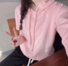 梓洛蘭ZiLuolan運動連帽衛(wèi)衣2025春季新款套裝女學生韓版寬松學院風上衣 粉衛(wèi)衣+粉工裝褲 392# M 建議95-110斤 曬單實拍圖