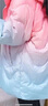 雪中飛（SNOWFLYING）兒童羽絨服輕暖零壓童裝女童漸變色連帽中大童冬季加厚保暖外套 粉藍(lán)色 150 曬單實(shí)拍圖