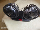 驕赫 車(chē)載風(fēng)扇12V/24V伏大貨車(chē)轎車(chē)通用汽車(chē)電風(fēng)扇雙頭車(chē)用USB大風(fēng)力 USB雙頭/兩檔/萬(wàn)向折疊 曬單實(shí)拍圖