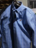 诺贝尔保罗（NOBOLPAUL）保暖衬衫男加绒加厚男士衬衣时尚商务休闲中老年爸爸外套冬季上衣 BN8215 浅蓝条纹 39 实拍图
