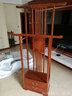 茂芝紅木家具非洲花梨【學(xué)名：刺猬紫檀】掛衣架帶抽屜實(shí)木衣帽架 60*32*190cm 曬單實(shí)拍圖