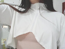 北杳無帽冰絲防曬衣不帶帽夏季女款披肩戶外運(yùn)動(dòng)騎行短款透氣薄款外套 白色短款 均碼 曬單實(shí)拍圖