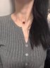 法梵希輕奢四葉草項鏈女18K玫瑰金實用走心母親節(jié)520情人節(jié)禮物送女友 四葉草黑瑪瑙項鏈 曬單實拍圖