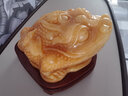 御緣世家玉石金蟾擺件 米黃玉金蟾龍龜擺件 開(kāi)業(yè)禮品辦公室公司商鋪擺設 米黃玉三足富貴金蟾大號 曬單實(shí)拍圖