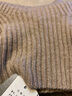 絨典高領(lǐng)羊絨衫女秋冬新款抽條100純羊絨針織打底衫寬松毛衣 駝色 L (105) 曬單實(shí)拍圖