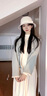 妃莉杋（FeiLiFan）春秋連衣裙女裝2025新款甜美小香風(fēng)毛呢外套女顯瘦針織長裙子套裝 淺藍(lán)色外套+杏色連衣裙 M 【85-100斤】 曬單實(shí)拍圖