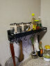 家佰利厨房置物架壁挂式调料架收纳架免打孔调味品置物架子厨房用具大全 黑色单层带杆50+8钩 实拍图