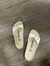 BIRKENSTOCK勃肯德國進(jìn)口女款時(shí)尚舒適軟木Madrid一字帶單扣拖鞋 白色窄版40733 38 曬單實(shí)拍圖