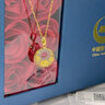 中國(guó)黃金（CHINA GOLD）玫瑰花黃金項(xiàng)鏈女足金鑲玉吊墜七夕情人節(jié)禮物送女朋友媽媽 足金玫瑰花和田玉掛墜+k金鏈子【投資金】 曬單實(shí)拍圖