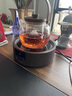 典躍玻璃煮茶壺電陶爐套裝耐高溫單壺圍爐煮茶器具全套辦公室燒水壺 胡桃木壺條紋電陶爐裝六杯 800ml 曬單實(shí)拍圖