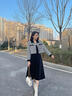 香影法式小香風(fēng)套裝女2025春裝新款黑色短款外套絲絨吊帶裙兩件套 黑色 S 曬單實拍圖
