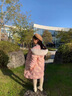 迪士尼寶寶童裝兒童羽絨服女童中長款白鴨絨洋氣中大童免洗冬加厚保暖輕薄 糖果粉 130 建議120-130cm7-8歲cm 《加 曬單實拍圖