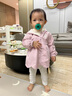 戴維貝拉（DAVE＆BELLA）女童外套連帽兒童上衣開衫寶寶衣服洋氣幼兒外衣休閑秋裝新款童裝 灰紫色【現(xiàn)貨】 80 cm（建議身高73-80cm） 曬單實(shí)拍圖