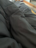 曼克顿（MANKEDUN）悦柔水洗棉四件套120g加厚磨毛耐用纯色轻绣床单被套床上三套件 双拼-克莱因蓝 特殊1.5m床适用/被套1.8*2.2m 实拍图