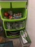 百露带储物盒厨房置物架储物架收纳架加厚款可放置干货水果蔬菜置物架 绿色三层带盒 实拍图