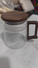 鑫尚銘 玻璃茶杯帶蓋茶道杯茶水分離辦公室過濾泡茶杯家用綠茶杯耐高溫 （透明款）月牙過濾杯500ml 曬單實(shí)拍圖