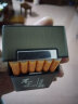 顶辉铝合金轻便翻盖烟盒20支装防汗磁石烟盒20支装创意磁吸塑料防压 不忘心(黑) 实拍图