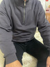 季言新款400G重磅半拉鏈衛(wèi)衣男春秋款套頭立領(lǐng)寬松潮牌復(fù)古插肩外套男 鐵灰色 XL （適合145-160斤） 曬單實拍圖