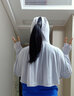 繼方 短款防曬衣女夏季皮膚衣戶(hù)外防紫外線(xiàn)冰絲短外套大帽檐防曬服輕薄透氣寬松長(cháng)袖冰絲連帽外套 短款大帽檐-灰色(不挑身材) 曬單實(shí)拍圖