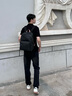 BALLY巴利【尊享折扣】Code黑色皮質(zhì)男士雙肩包6306394 黑色 均碼 曬單實(shí)拍圖