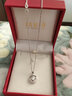 詹米  肖邦鏈18K黃金項鏈彩金項鏈女 熱款素金項鏈1.0- 白18k金 40cm約1.3克 曬單實(shí)拍圖