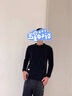 花花公子（PLAYBOY）毛衣男2025春秋季新款時(shí)尚百搭寬松針織衫男百搭套頭純色打底杉男 藍(lán)色 XL 曬單實(shí)拍圖