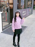 羅蒙兒童羽絨服2025新款秋冬款輕薄保暖男童女童短款外套大童冬裝 紫色【炫彩治愈色系】 140 曬單實(shí)拍圖