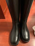百麗（Belle）周雨彤同款月光騎士靴女冬季商場(chǎng)款顯瘦長(cháng)靴3EL73DG4 【周雨彤同款】柔霧黑（啞光面） 40 (250mm) 曬單實(shí)拍圖