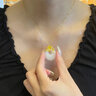 中國黃金（CHINA GOLD）金枝玉葉金鑲玉黃金吊墜女士款足金和田玉項鏈生日禮物送媽媽愛(ài)人 和田玉平安扣吊墜 約1.5g【贈銀鏈】 曬單實(shí)拍圖