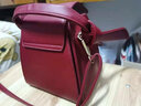 時(shí)光一百（TIME100）女神系列 摩登時(shí)尚潮流單肩包車(chē)載工藝五金掛扣手提斜跨包包女包 酒紅色 曬單實(shí)拍圖