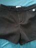 古梵莎毛呢闊腿短褲女秋冬新款休閑高腰加厚短褲顯瘦外穿修身褲子女 黑色 （收藏下單送同款腰帶） 2XL 建議126-135斤 曬單實(shí)拍圖
