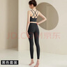 雙秀瑜伽服套裝女高級感美背提臀氣質(zhì)專(zhuān)業(yè)普拉提訓練服健身房運動(dòng)背心 黑色套裝 L (110-120斤) 曬單實(shí)拍圖
