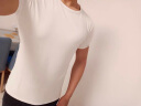 伽维德（JIAWEIDE）短袖t恤男纯棉夏季男生纯色韩版修身圆领半袖体恤紧身大码打底衫 白色 XL(体重130-140斤) 实拍图
