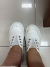 飛躍官方帆布鞋女款冬季新款一腳蹬女鞋透氣舒適厚底運動(dòng)休閑鞋子潮 白色 37 曬單實(shí)拍圖