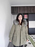意枕上海寧皮草外套秋冬2025新款派克服女獺兔毛內膽中長(cháng)款可拆卸年輕款 大漂亮款【綠色】 L 【120-140斤】羽絨袖 曬單實(shí)拍圖