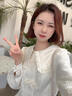 Olrain法式小香風(fēng)連衣裙女秋裝女氣質(zhì)顯瘦娃娃領(lǐng)肌理感女裝裙子 杏色 M 160/84A 曬單實(shí)拍圖