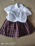 布恩普深圳校服白襯衫禮服男女短袖襯衣裙子夏季男女生班服 女襯衣+裙子+領(lǐng)結(jié) 130 曬單實(shí)拍圖