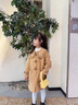 G.DUCKKIDS小黃鴨女童毛呢外套新款洋氣中長(zhǎng)款兒童呢子大衣大童加厚女孩衣服 卡其色 120 尺碼5~6歲【110-120cm】 曬單實(shí)拍圖