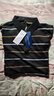羅蒙（ROMON）珠地絲光棉男士POLO.衫2025夏季高端商務(wù)翻領(lǐng)短袖t恤條紋上衣服 黑色 均碼 54150-170斤 曬單實(shí)拍圖