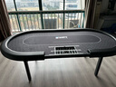 POKERABOVE新款橢圓德州撲克桌賽事桌折疊專(zhuān)業(yè)俱樂(lè)部賽事桌現(xiàn)貨可定制德州桌 黑色折疊桌現(xiàn)貨不帶碼盤(pán)（240X120）不包物流 曬單實(shí)拍圖