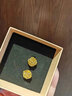 胖東來(lái)同款小方糖耳釘拉絲黃金色對稱(chēng)方形耳飾S925銀針飾時(shí)尚輕奢 方糖耳釘 曬單實(shí)拍圖
