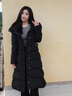 鴨鴨（YAYA）羽絨服女長(cháng)款過(guò)膝2024冬季新款時(shí)尚氣質(zhì)收腰顯瘦加厚保暖外套XB 黑色 【長(cháng)款護暖/收腰顯瘦/現貨速發(fā)】 M (160) 曬單實(shí)拍圖