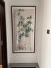 良木新中式竹報(bào)平安進(jìn)門入戶玄關(guān)裝飾畫走廊過道水墨國畫竹子掛畫手繪 A-竹報(bào)平安-雅致紅木框 80*160CM-高清微噴SA1 曬單實(shí)拍圖