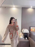 莫代爾睡衣秋冬款女款珊瑚絨加厚加絨棉服冬天女士套裝復古家居服冬季 主圖款YS5304咖色口袋蝴蝶結 法 M 雙面法蘭絨加厚保暖 曬單實(shí)拍圖