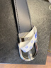 萬寶龍MONTBLANC 男士馬蹄形閃亮精鋼針扣黑色/藍(lán)色雙面腰帶128784 禮物 曬單實(shí)拍圖