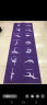 可折叠便携式瑜伽垫加厚8MM地垫子防滑学生小午休健身垫初学者运动垫家用舞蹈垫儿童 【印花款】紫色173*61*0.8CM 便携袋 实拍图