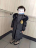 迪士尼（Disney）品牌男童羽絨服冬裝兒童中長款洋氣毛領(lǐng)服棉衣中大童過膝外套棉襖 M49-G-黑色 140cm(建議身高120-130) 曬單實(shí)拍圖