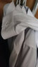 阿悠胖大碼男襯衫彈力長袖襯衣加肥加大胖子特大號(hào)男士寬松正裝職業(yè)裝竹纖維襯衫抗皺免燙 白色 5XL/46（220-240斤） 曬單實(shí)拍圖